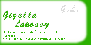 gizella lapossy business card